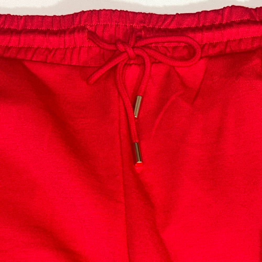 Scoop Women's Ultimate Scubaknit Cropped Sweatpants Size XL Red Drawstring - Picture 8 of 15